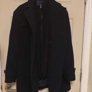 Lauren Ralph Lauren Black Wool Blend Overcoat – Women’s Medium / Petite
